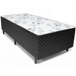 Cama Box Solteiro Conjugada Espuma Ortopedica Unibox 88x188