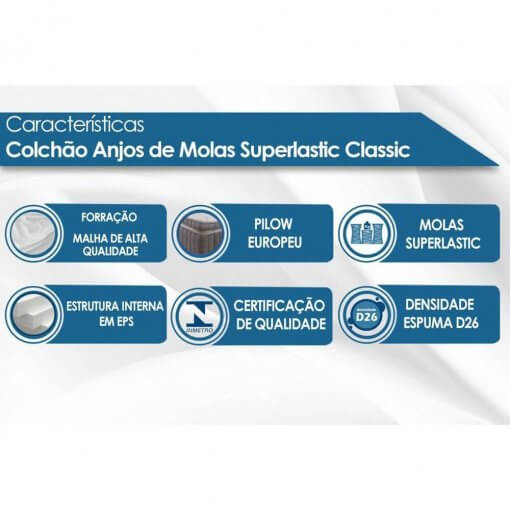 Colchao Anjos Molas Superlastic Classic Caracteristicas