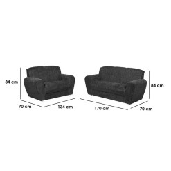 Conjunto De Sofa 5010 Com 2 E 3 Lugares Tecido Suede Medidas