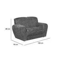 Sofa 5010 2 Lugares Em Tecido Suede E Encosto Fixo