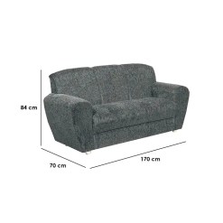 Sofa 5010 3 Lugares Em Tecido Suede E Encosto Fixo Medidas