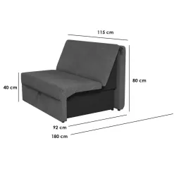 Sofa Cama Malu 2 Lugares Tecido Suede 115cm Medidas