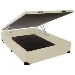 Base Box Bau Casal 36x138x188 Bege