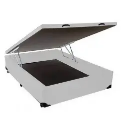 Base Box Bau Casal 36x138x188 Branco