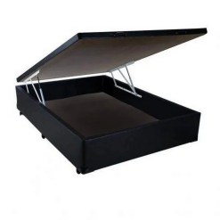 Base Box Bau Casal Corino 36x138x188 Preta