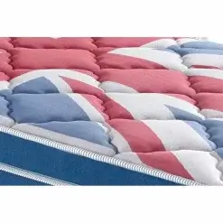 Base Azul com Colchão Anjos Molas Superlastic London Solteiro