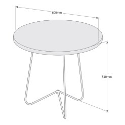 Mesa Central 8005 Luxo JB Bechara Preta