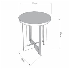Mesa de Apoio Jb 8002 Luxo Jb Bechara MEDIDAS