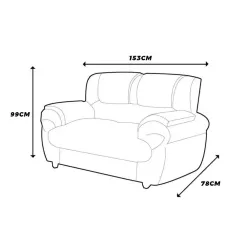 Sofa 7025 2 Lugares Tecido Suede Medidas