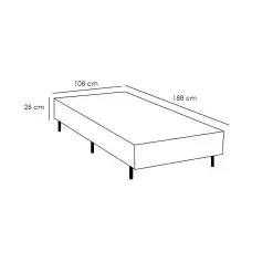 Base Solteirao Cama Box 25x108x188 Courino Medidas
