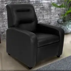 Poltrona Classic Reclinavel Tecido Corino