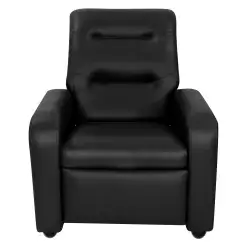 Poltrona Classic Reclinavel Tecido Corino Preto