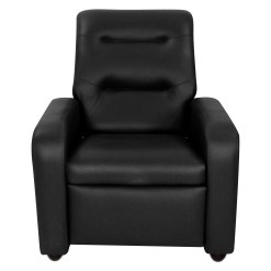 Poltrona Classic Reclinavel Tecido Corino Preto
