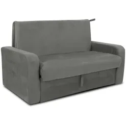 Sofa Cama Daiane Com Bau 2 Lugares Cinza