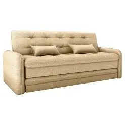 Sofa Cama Madalena Reclinavel Com Cama Auxiliar 3 Lugares Tecido Linho 200cm Bege