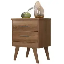 Mesa de Cabeceira Thor 2 Gavetas Rud Rack Mel