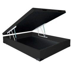 Base Box Bau Universal Corino Casal 36x138x188 Cor Preto