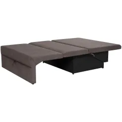 Sofa Cama Malu 2 Lugares Tecido Suede Matrix marrom aberto