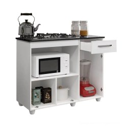 Balcao de Cozinha para Cooktop 2 Portas Violeta Kaiki Moveis Interno