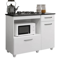 Balcão Violeta para Cooktop 5 Bocas e Forno 2 Portas 1 Gaveta