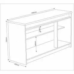 Aparador Buffet Onix Viero Imbuia Off White Viero Moveis Medidas