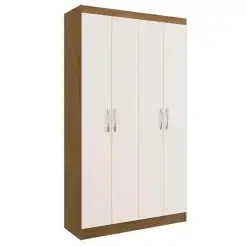 Armario Multiuso 4 Portas 8 Prateleiras Dueto Doripel nogueira