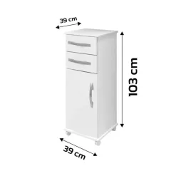 Balcao Tokio 2 Gavetas e 1 Porta Branco medidas