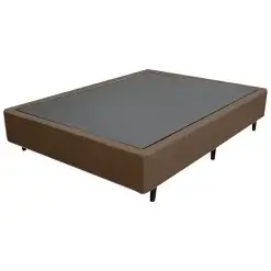 Base Box Cama Casal 26x138x188cm Courino Marrom