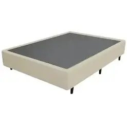 Base Box Cama Casal 26x138x188cm Suede Bege