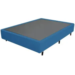 Base Cama Box Casal 26x138x188cm Suede Azul