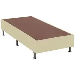 Base Cama Box Solteiro Suede 25x88x188 Bege