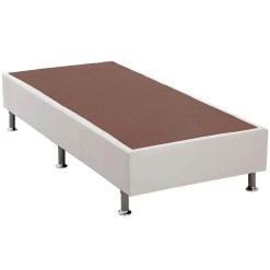 Base Solteirao Cama Box 25x108x188 Courino Branco