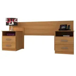 Cabeceira Elegance Casal Queen Com 2 Mesas De Cabeceira Cinamomo