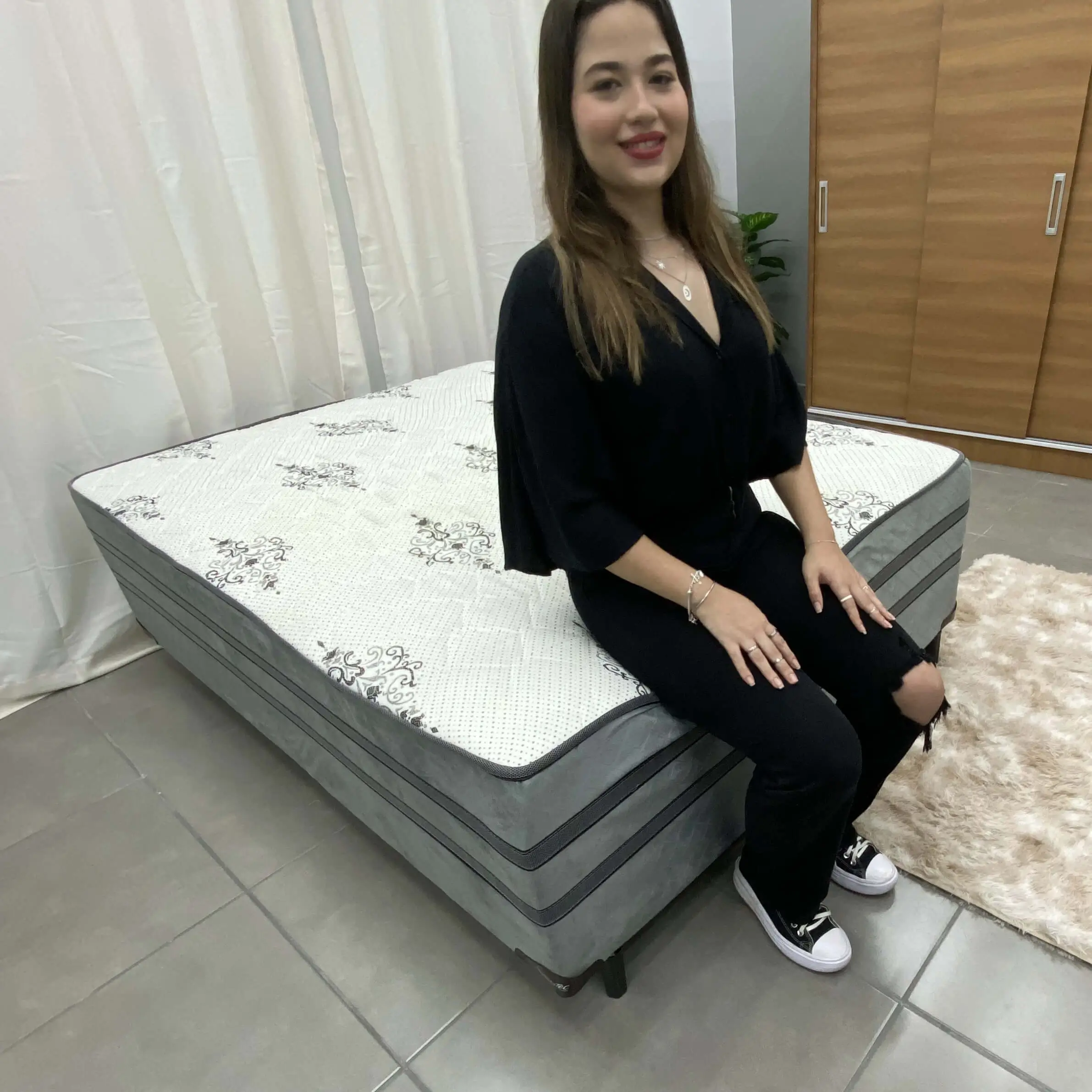 Cama Box Prestige Casal Com Molas Ensacadas 138x188x60cm Ecotec Foto Real