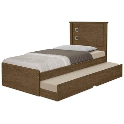 Cama Barcelona com Cama Auxiliar Solteiro Tebarrot