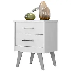 Criado 2 Gavetas e Nicho thor branco