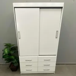 Guarda Roupa Veneza Solteiro 2 Portas 6 Gavetas Evidencia Foto Real