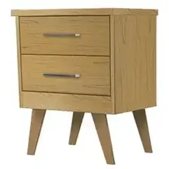 Mesa De Cabeceira Thor 2 Gavetas Rud Rack Cor Cinamomo