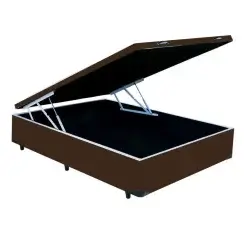 Base Cama Box Viuva Bau 41x188x128 Marrom