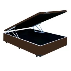 Base Cama Box Viuva Bau 41x188x128 Marrom