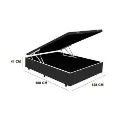 Base Cama Box Viuva Bau 41x188x128 Medidas