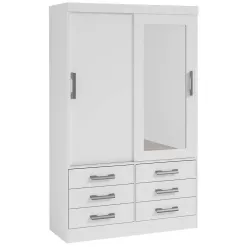 Guarda Roupa Meridian 2 Portas D Doro Branco