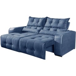 Sofá Minas 2 Lugares Retrátil e Reclinável Tecido Suede 180cm
