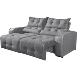 Sofá Minas 2 Lugares Retrátil e Reclinável Tecido Suede 180cm