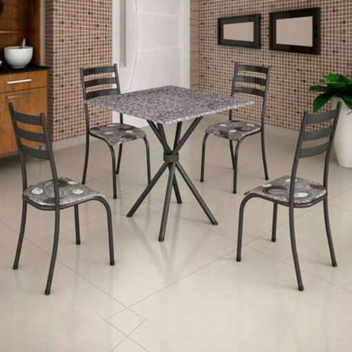 conjunto mesa de jantar 4 cadeiras ipanema