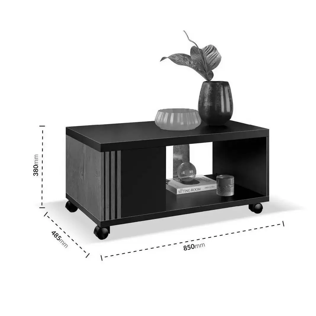 Mesa de Centro Pratica com Rodizios EDN Medidas