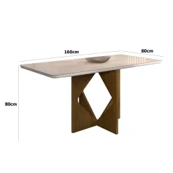 Mesa de Jantar Madrid com 6 Cadeiras California Minas Plac Medidas