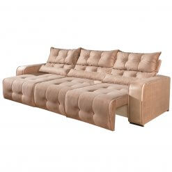 Sofa Retratil e Reclinavel 3 Modulos Minas Bege