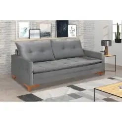 Sofa Inglaterra 2 Lugares com Almofadas Soltas Tecido Veludo 180cm Boareto Cinza
