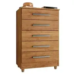 Comoda Paola Com 5 Gavetas Rud Rack Cedro